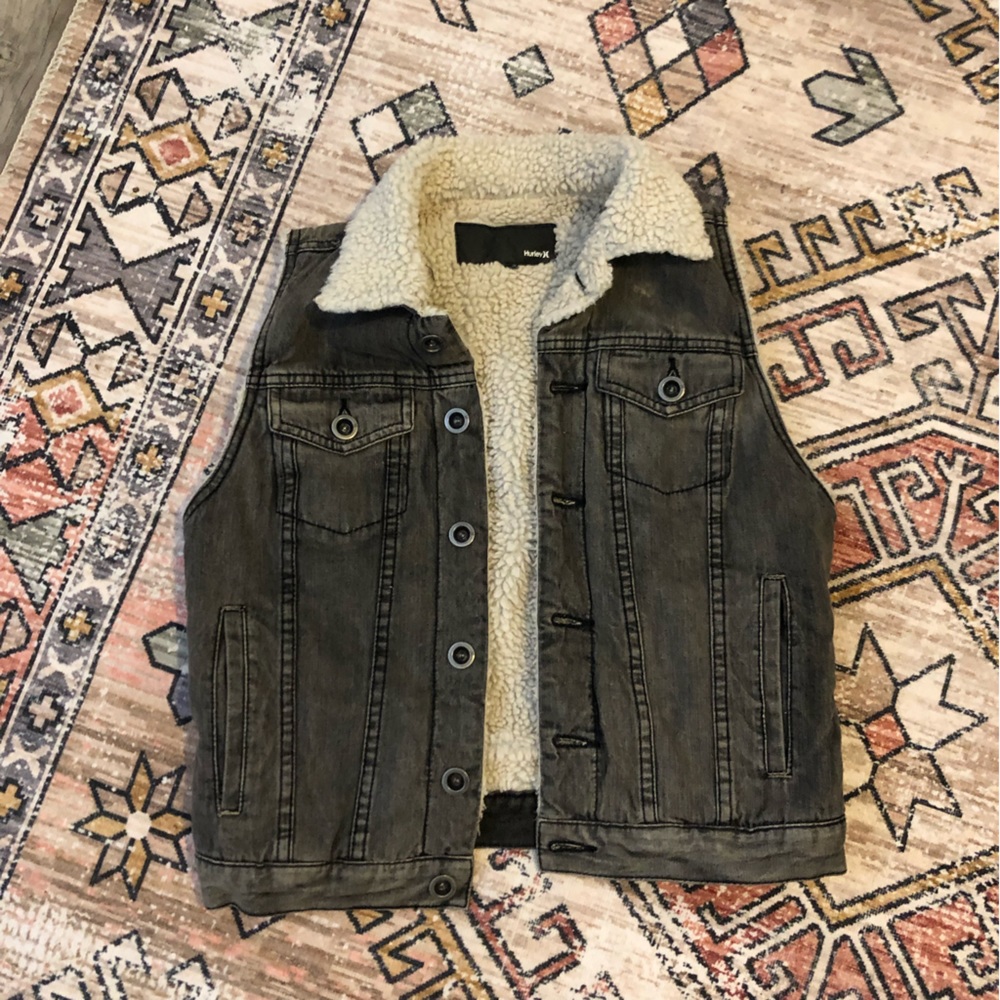 Jean Lined Vest Grey